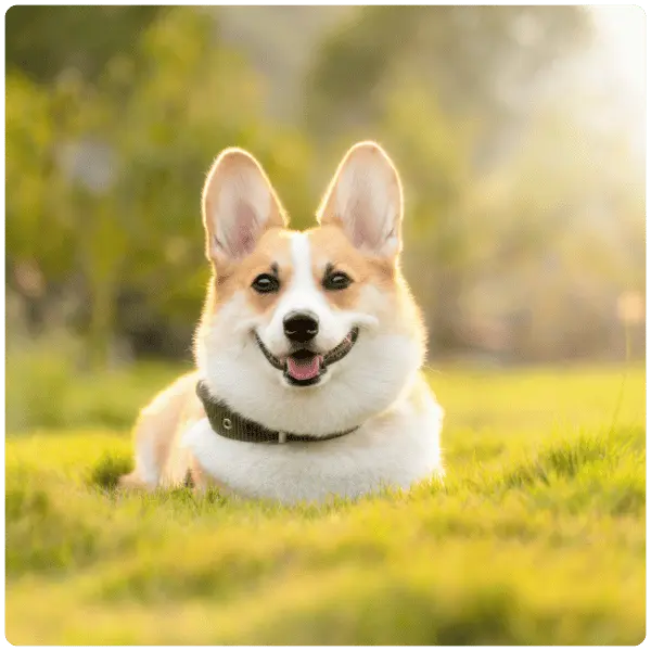 happy corgi dog